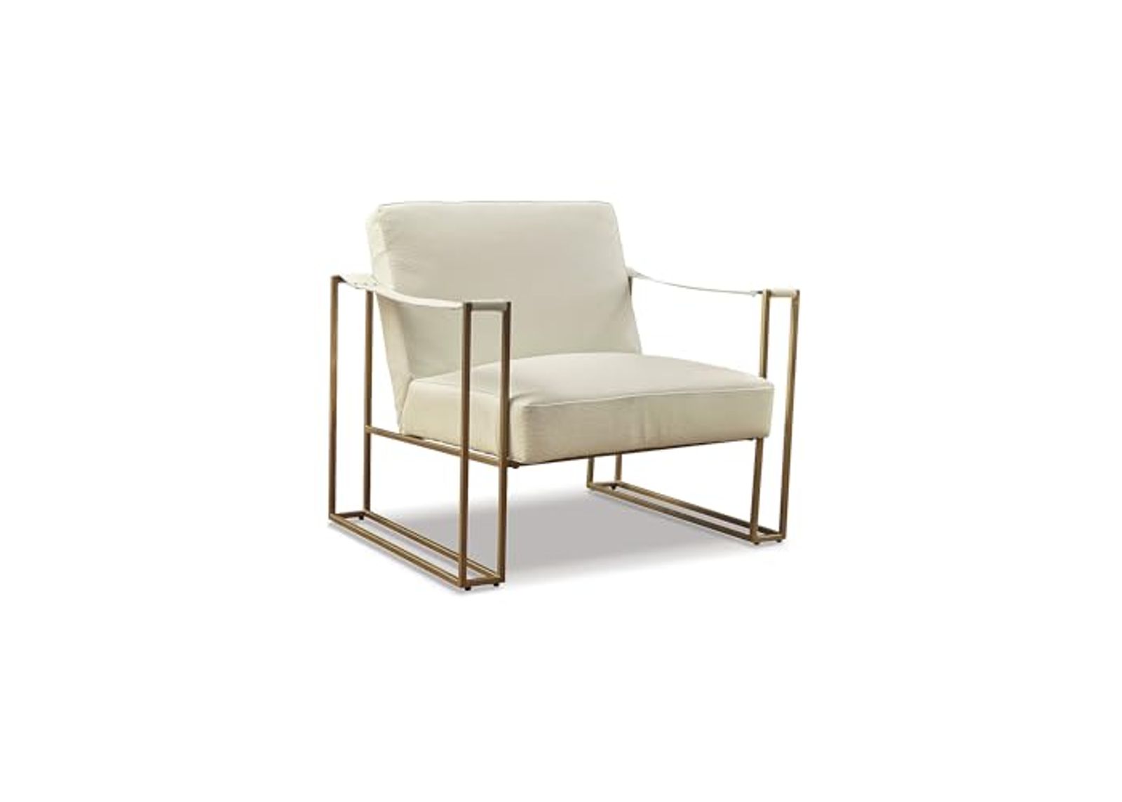 Signature Design by Ashley Kleemore Eclectic Upholstered Accent Chair, Beige & Gold