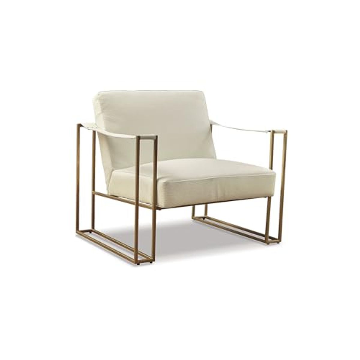 Signature Design by Ashley Kleemore Eclectic Upholstered Accent Chair, Beige & Gold