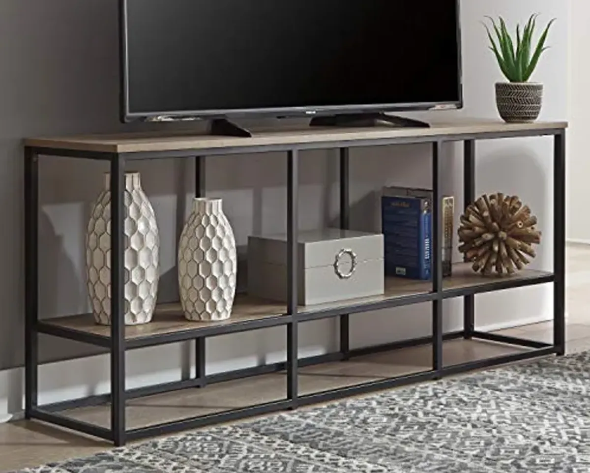 Signature Design by Ashley Wadeworth 65" Urban TV Stand, Fits TVs up to 70", Brown