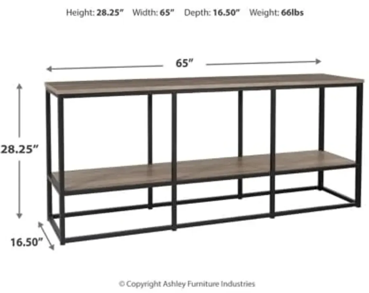 Signature Design by Ashley Wadeworth 65" Urban TV Stand, Fits TVs up to 70", Brown