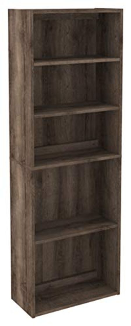 Signature Design by Ashley Arlenbry Modern Farmhouse 71" Bookcase with 4 Shelves, Weathered Oak Gray
