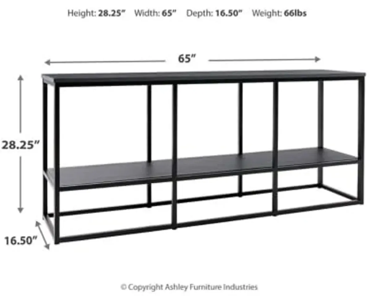 Signature Design by Ashley Yarlow 65" Urban TV Stand, Fits TVs up to 70", Black