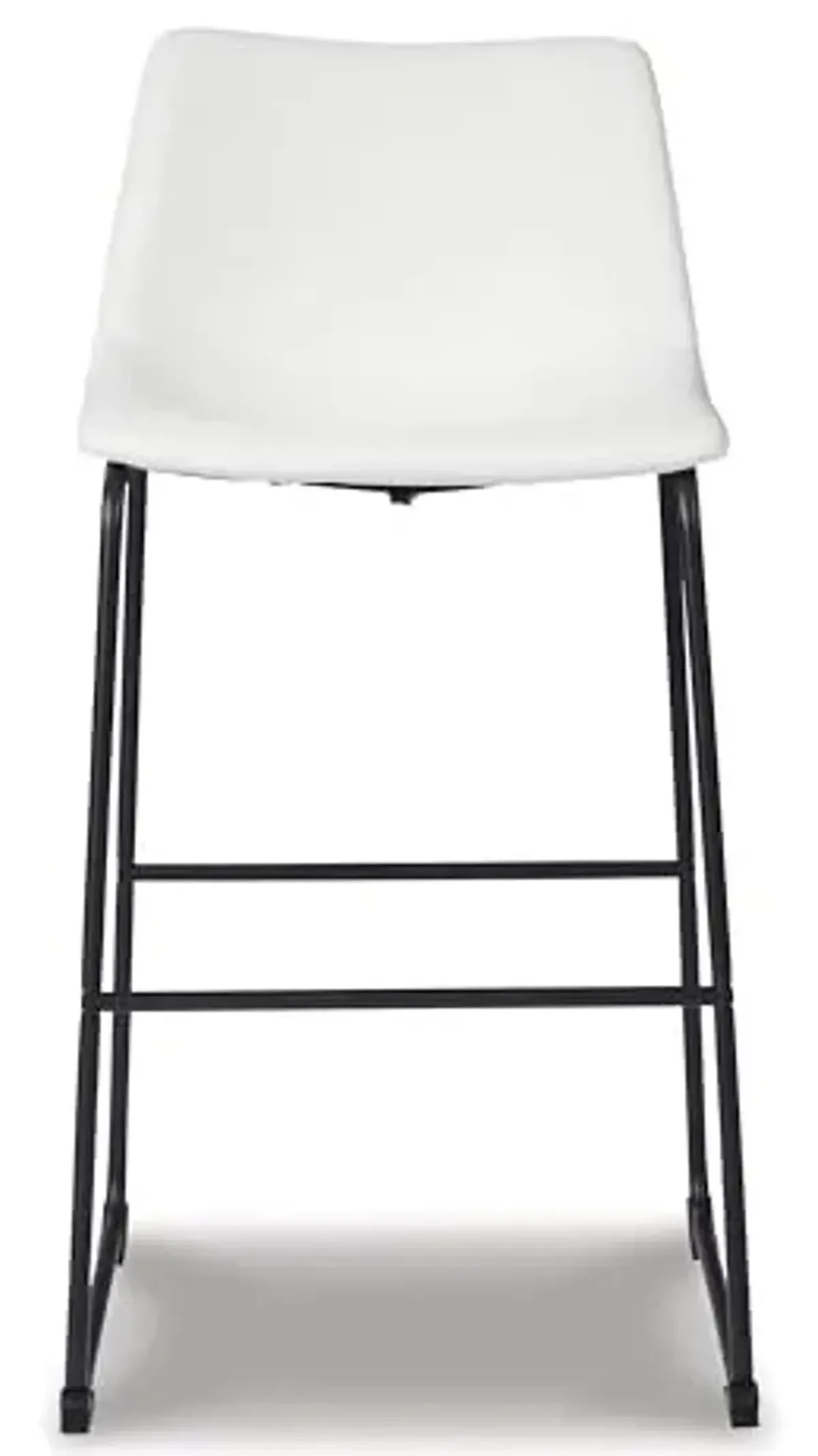 Signature Design by Ashley Centiar Urban Industrial 28.75" Pub Height Bucket Seat Barstool, 2 Count, White
