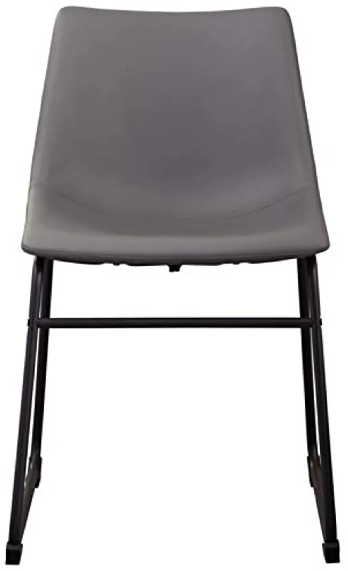 Signature Design by Ashley Centiar Urban Industrial 19" Faux Leather Bucket Dining Chair, 2 Count, Gray