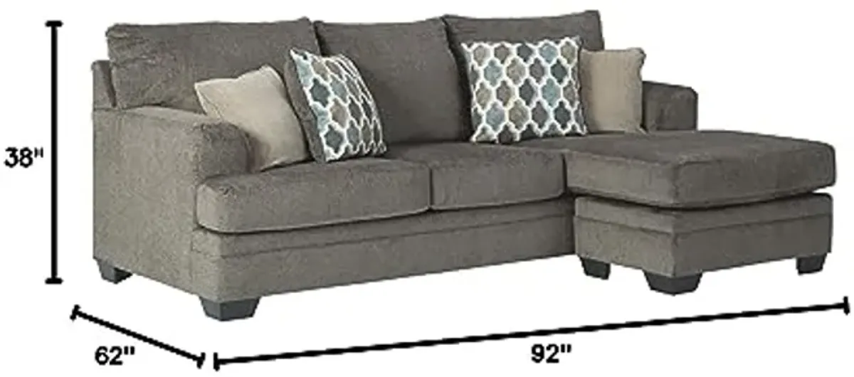 Signature Design by Ashley Dorsten Sectional Sofa Couch with Convertible Chaise Lounge, Light Brown