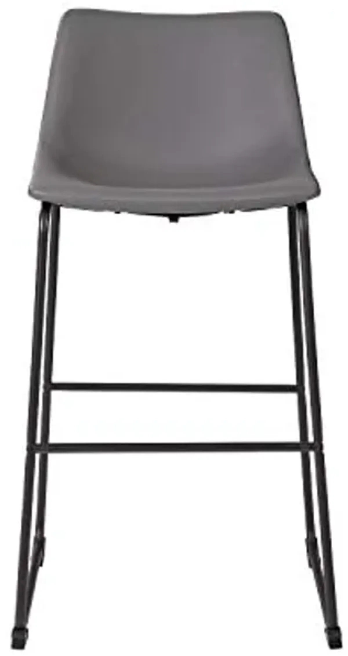 Signature Design by Ashley Centiar Modern Faux Leather 29" Pub Height Bar Stool, Set of 2, Gray