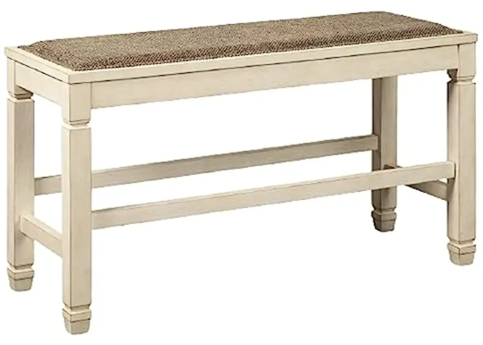 Signature Design by Ashley Bolanburg Counter Height Dining Room Upholstered Bench, Two-tone