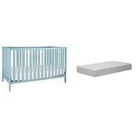 Union Convertible Crib, Lagoon with Complete Slumber Crib and Toddler Mattress