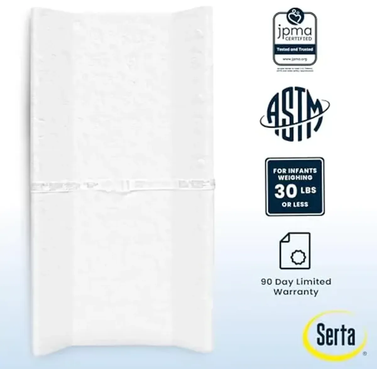 Serta Foam Contoured Changing Pad with Waterproof Cover