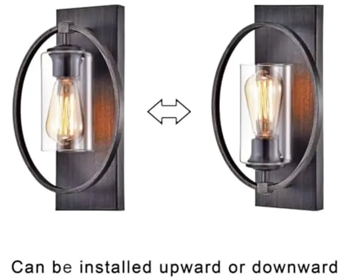 The Lighting Store Anastasia Single Light Wall Sconce with Clear Glass Shade