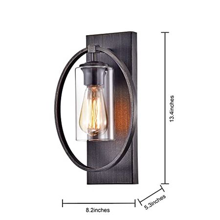 The Lighting Store Anastasia Single Light Wall Sconce with Clear Glass Shade