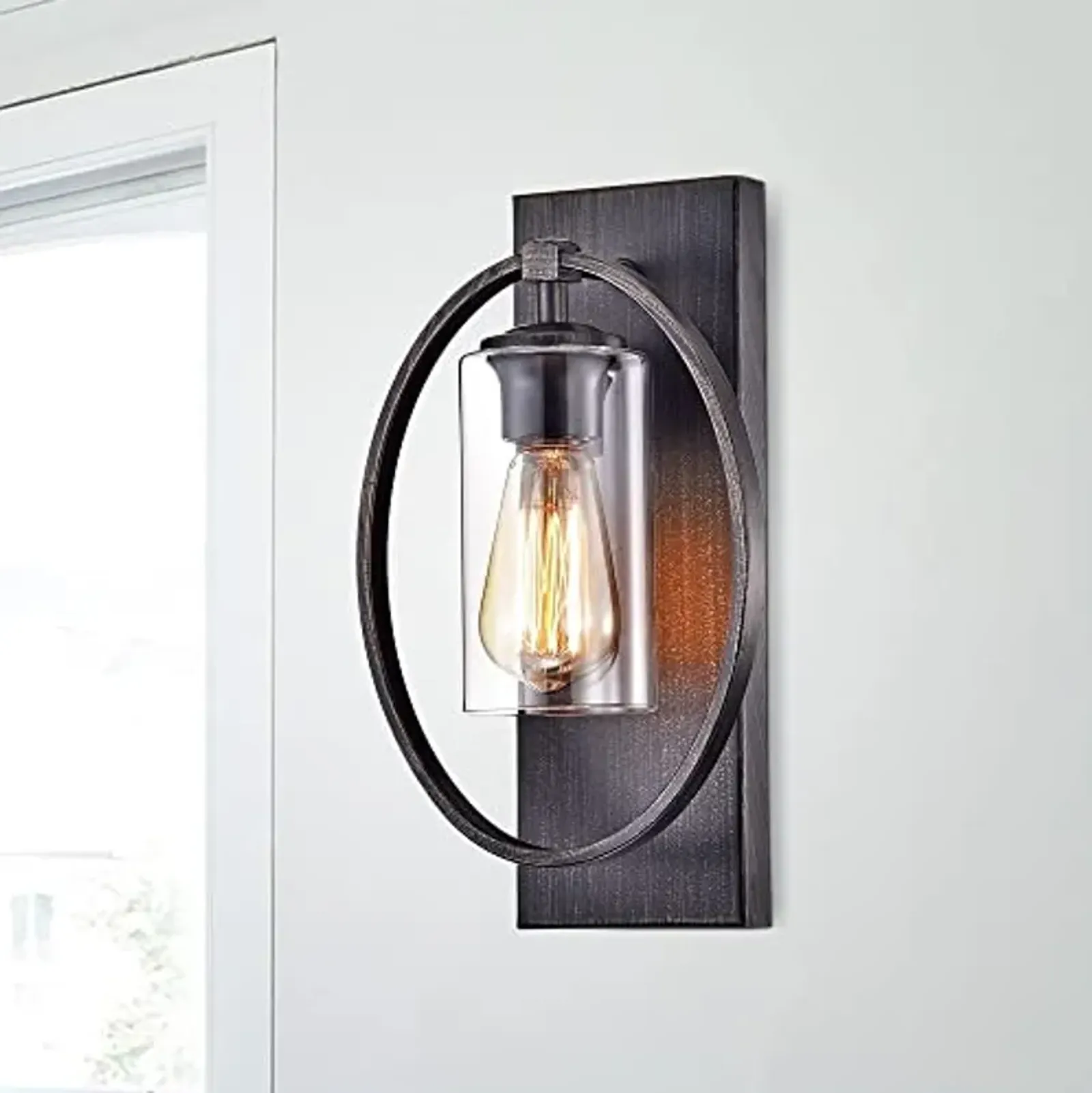 The Lighting Store Anastasia Single Light Wall Sconce with Clear Glass Shade