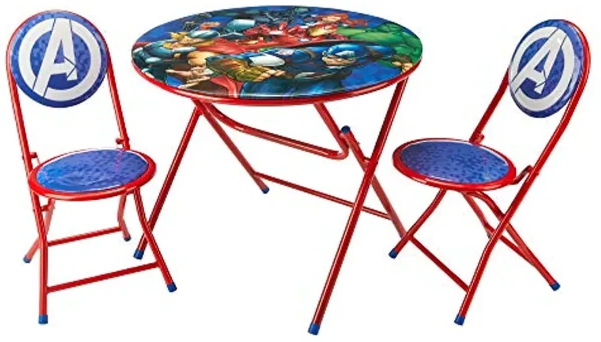 Marvel Avengers 3 Piece Foldable Round Table and Chair Set, Ages 3+