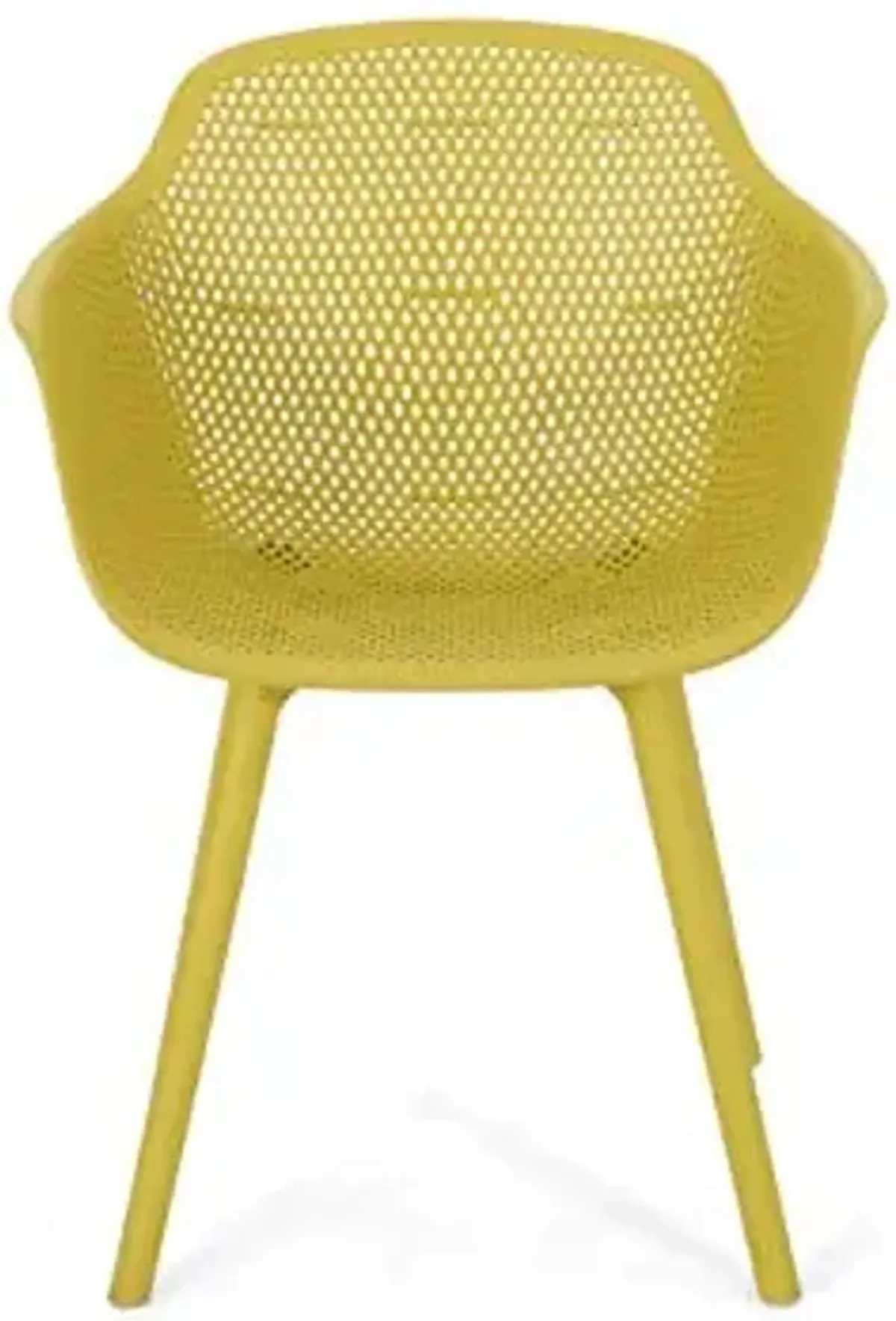 Christopher Knight Home Davina Outdoor Dining Chair (Set of 2), Yellow