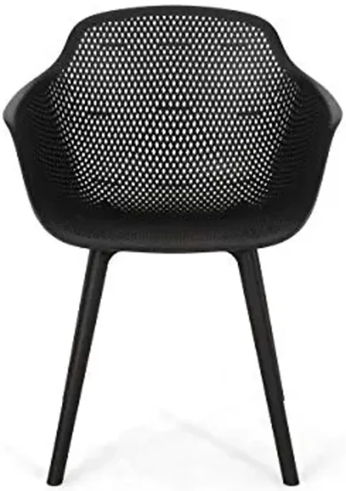 Christopher Knight Home Davina Outdoor Dining Chair (Set of 4), Black