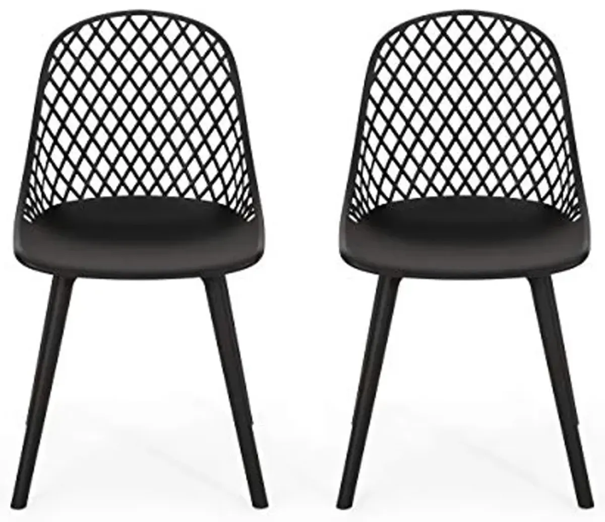 Christopher Knight Home Delora Outdoor Dining Chair (Set of 2), Black