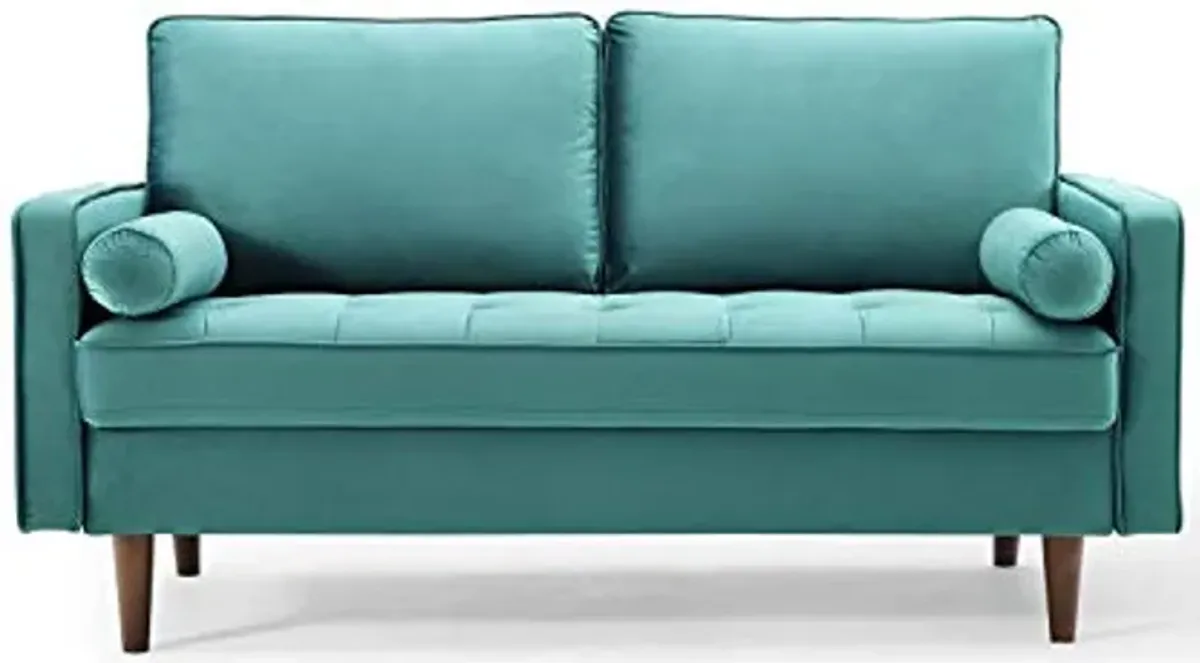 Modway Valour Performance Velvet Loveseat, Teal Valour Performance Velvet Loveseat