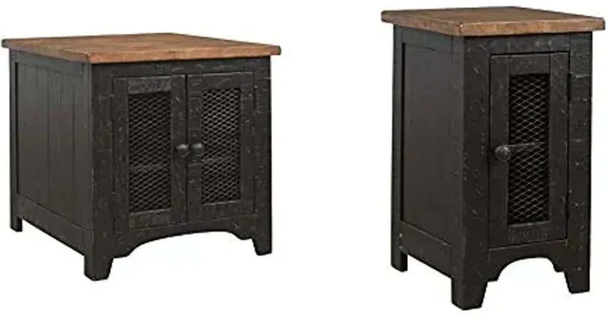 Signature Design by Ashley Valebeck Rectangular End Table Black/Brown Valebeck Chair Side End Table Black/Brown