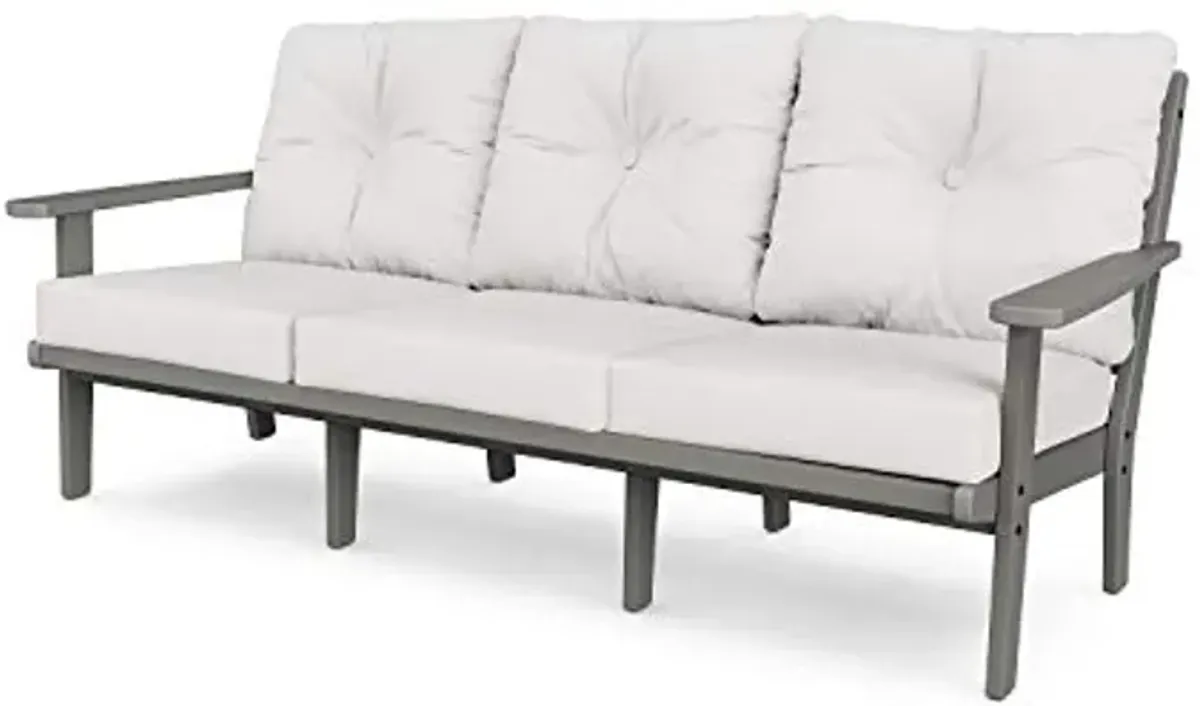 POLYWOOD® Lakeside Sofa, Slate Grey/Textured Linen