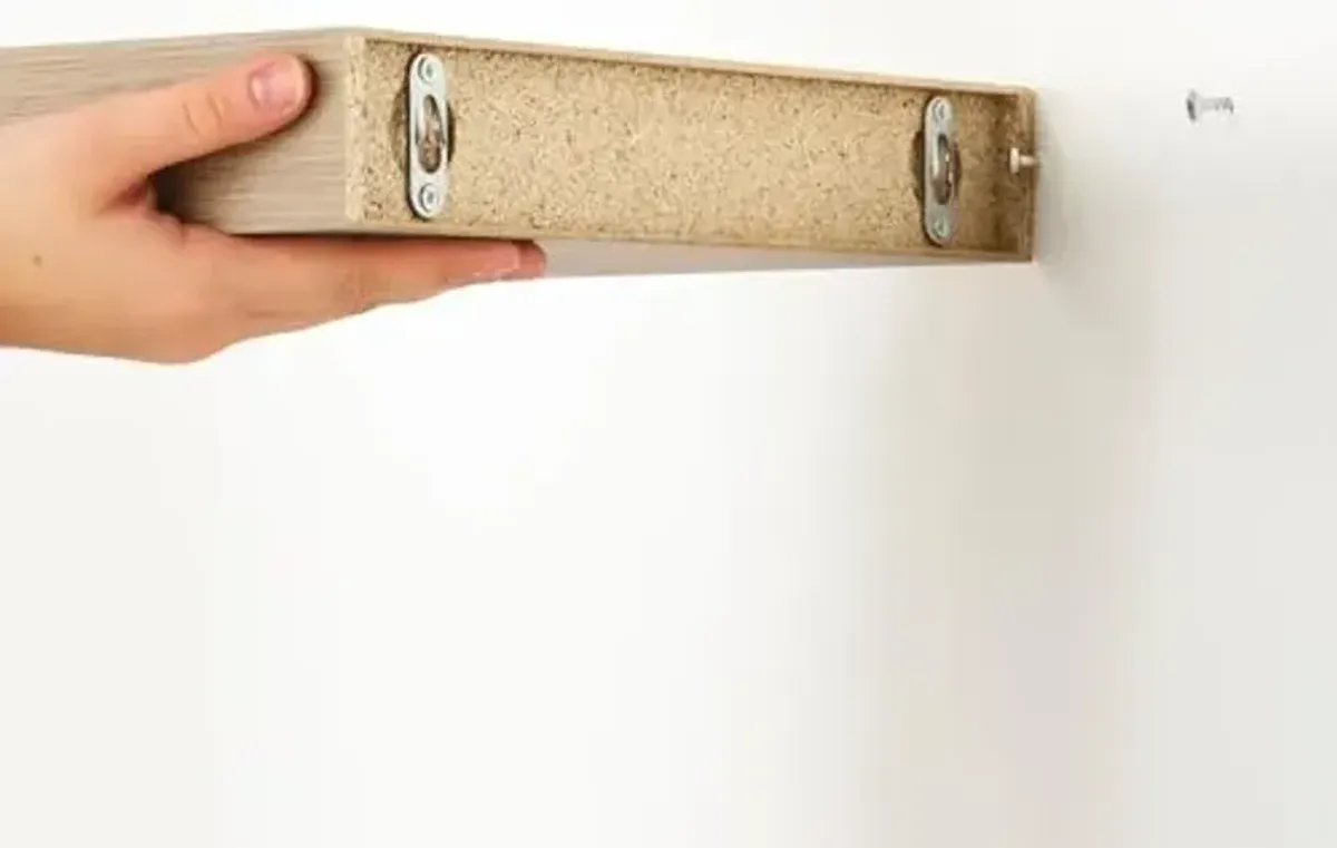 Ikea LACK Floating Wall Shelf, White-Stained Oak Effect, 30x26 Centimetres, 604.310.73