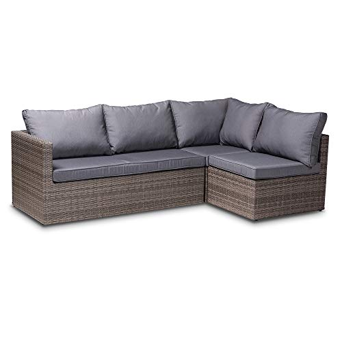 Baxton Studio Patio Sets, Grey/Brown