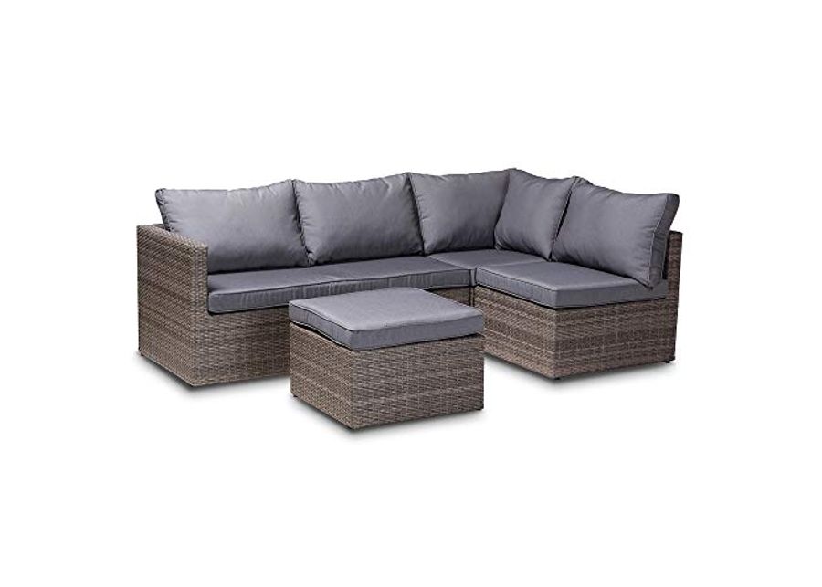 Baxton Studio Patio Sets, Grey/Brown