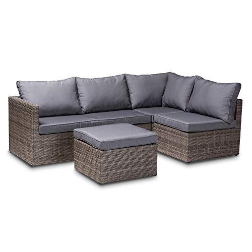 Baxton Studio Patio Sets, Grey/Brown