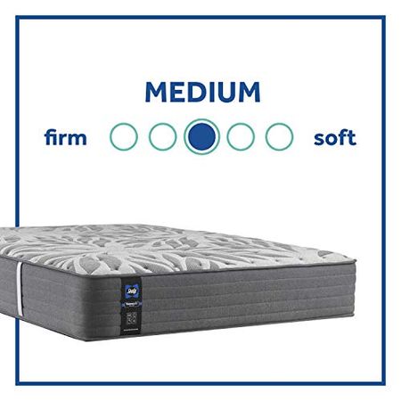 Sealy Posturepedic Plus, Tight Top 13 Medium Mattress with Surface-Guard and 5-Inch Foundation, Split Queen, Grey