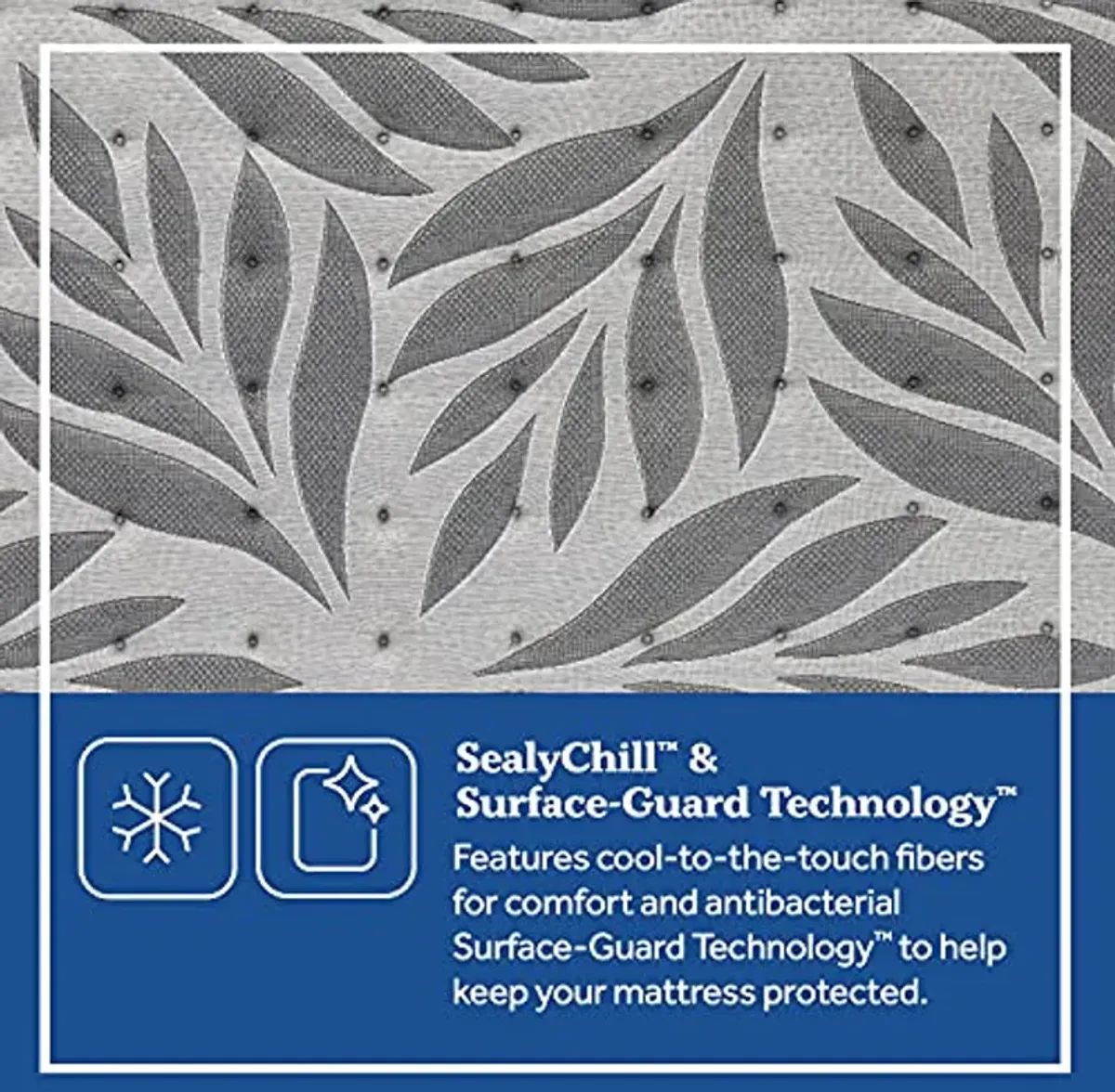 Sealy Posturepedic Plus, Euro Pillow Top 14 Medium Mattress with Surface-Guard and 9-Inch Foundation, California King, Grey