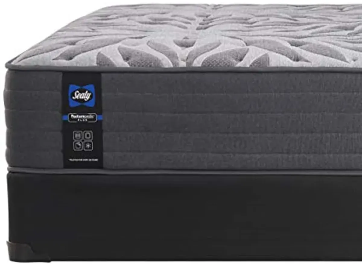 Sealy Posturepedic Plus, Tight Top 13 Medium Mattress with Surface-Guard and 5-Inch Foundation, California King, Grey