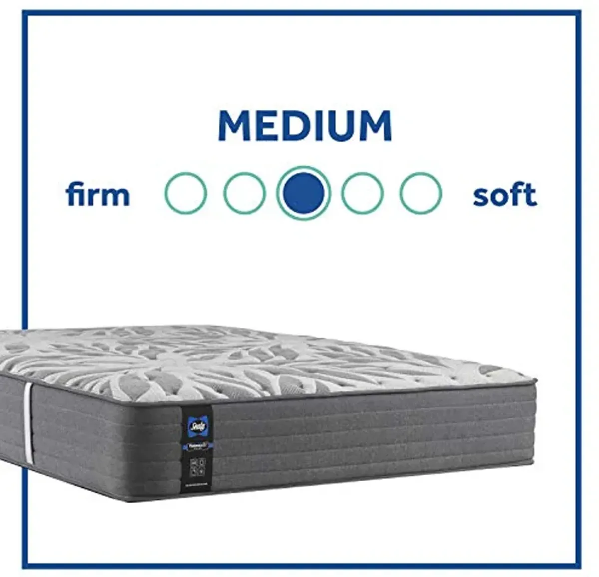 Sealy Posturepedic Plus, Tight Top 13 Medium Mattress with Surface-Guard and 5-Inch Foundation, California King, Grey