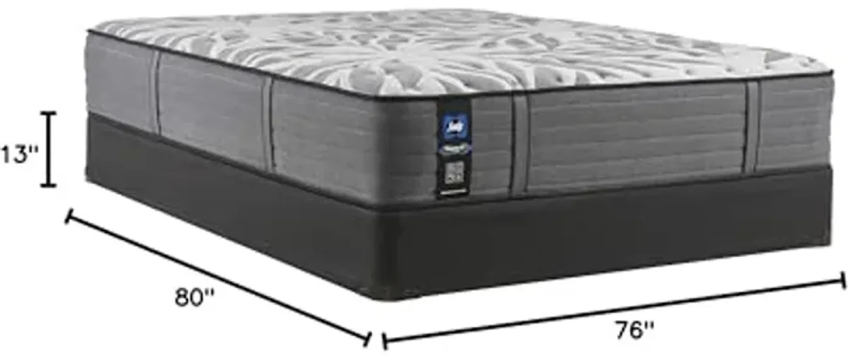 Sealy Posturepedic Plus Mattress with Surface-Guard and 9 Foundation, Tight Top 13-Inch Plush, King, Grey