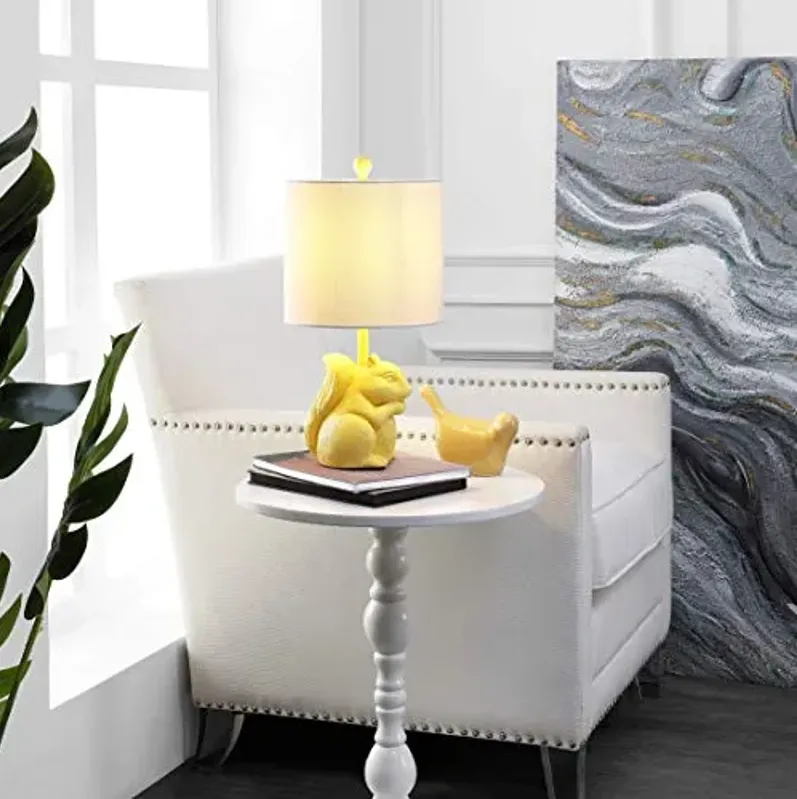 Safavieh Kids Lighting Collection Sunny Squirrel Yellow Ceramic 18-inch Bedroom Living Room Home Office Desk Nightstand Table Lamp (LED Bulb Included)