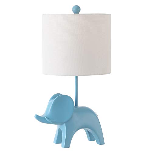 Safavieh Kids Lighting Collection Ellie Elephant Blue Ceramic 20-inch Bedroom Living Room Home Office Desk Nightstand Table Lamp (LED Bulb Included)