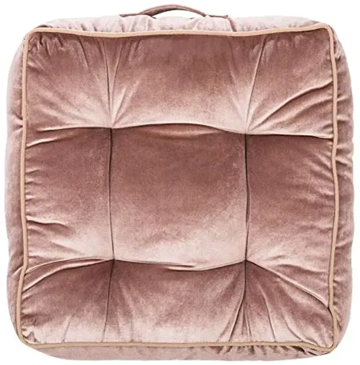 SAFAVIEH Primrose Glam 18-inch Blush Pink Velvet Square Floor Pillow, 0