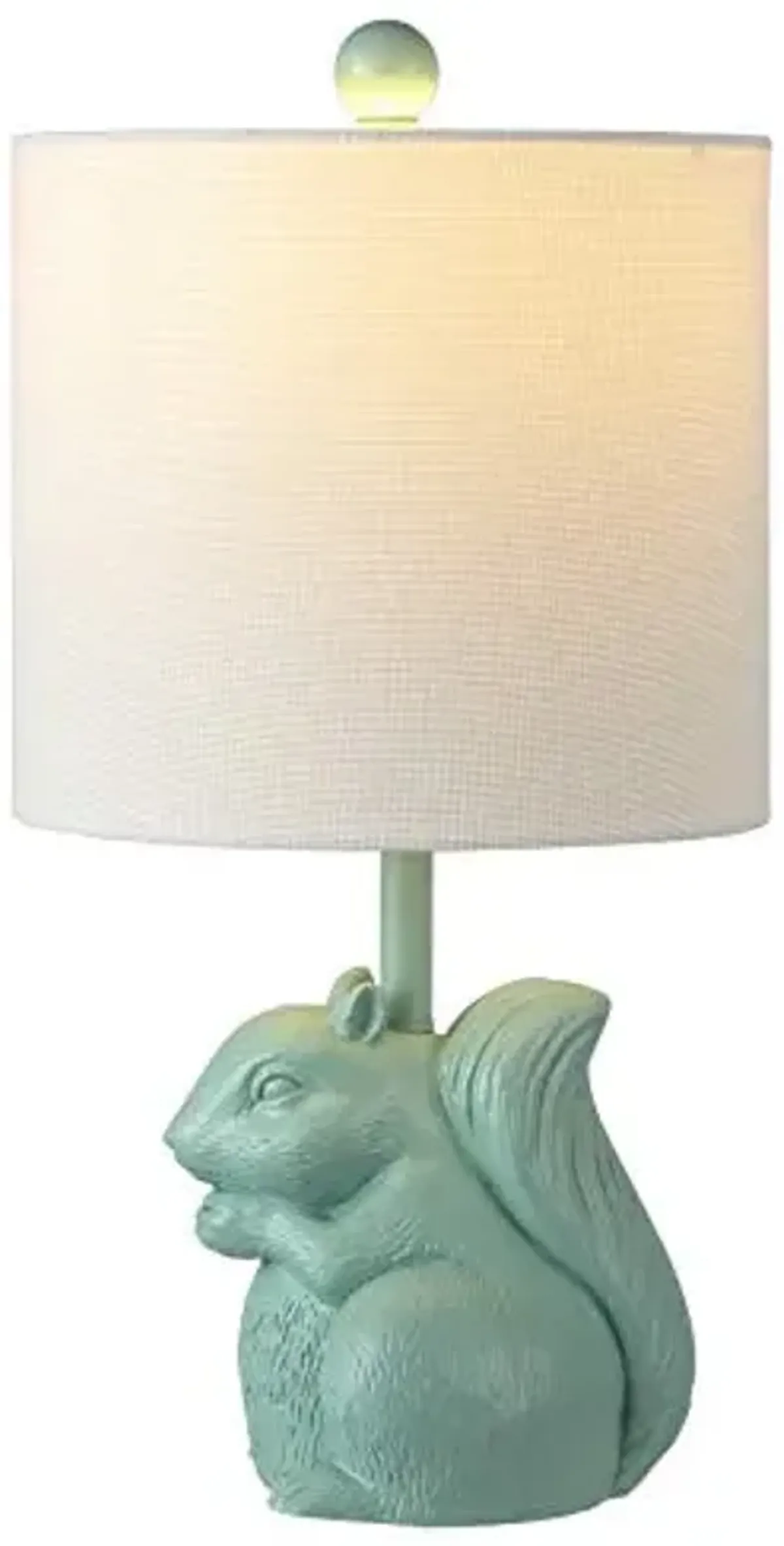 Safavieh Kids Lighting Collection Sunny Squirrel Seafoam Ceramic 18-inch Bedroom Living Room Home Office Desk Nightstand Table Lamp (LED Bulb Included)