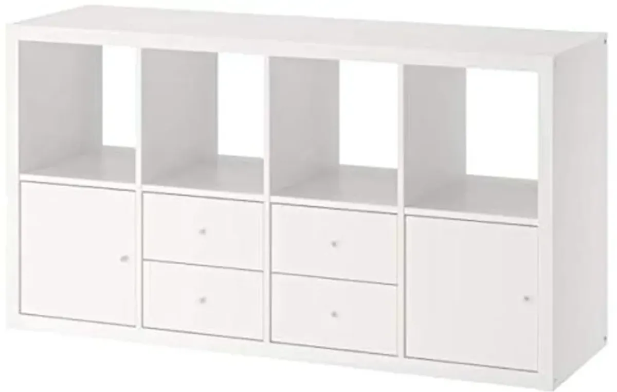 IKEA Kallax Shelf Unit with 4 Inserts White 30 3/8x57 7/8 592.783.07