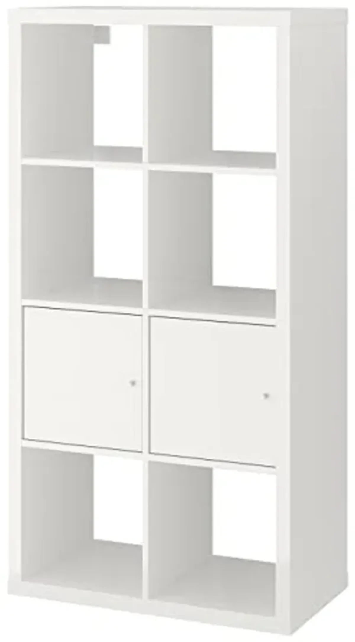 Ikea Kallax Shelf Unit with Doors high-Gloss/White 30 3/8x57 7/8 892.782.97