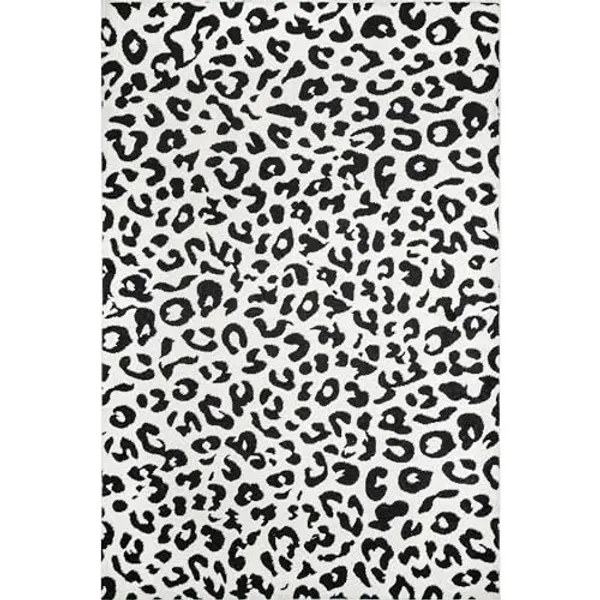 nuLOOM Annette Modern Leopard Print Area Rug, 8x10, Dark Grey