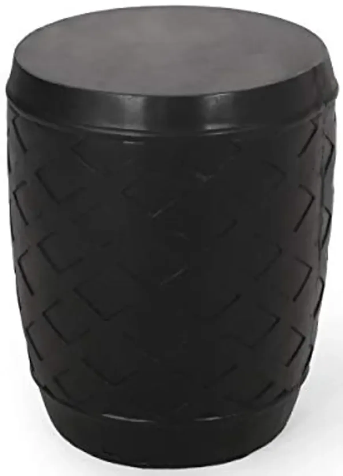 Christopher Knight Home Bordeaux Outdoor Contemporary Side Table, Matte Black