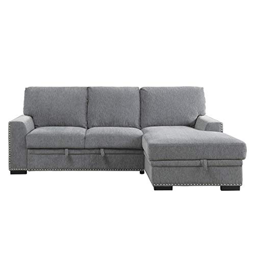 Lexicon Winona Sectional Sofa with Right Side Chaise, Gray