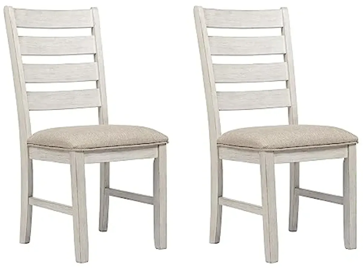 Signature Design by Ashley Skempton Modern Farmhouse Dining Room Chair, 2 Count, Whitewash