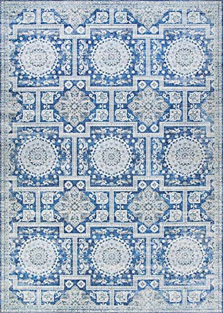 Couristan Pasha Sari Area Rug, 9' x 12', Sapphire Blue