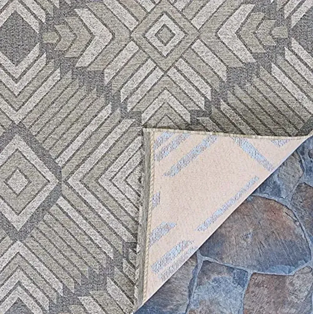 Couristan Dolce Indoor Outdoor Area Rug – 2'3" x 7'10" Runner in Umber, Durable Flatwoven Geometric Design Rug – Entryway, Patio or Mudroom Home Decor