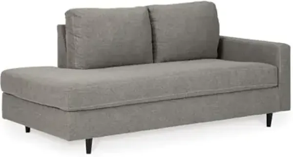 Signature Design by Ashley Lyman Mid Century Modern Right Arm Facing Chaise Lounge, Gray