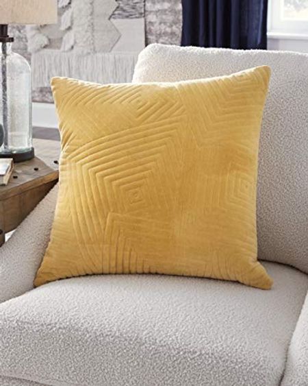 Signature Design by Ashley Kastel Geometric Throw Pillow, Golden Yellow