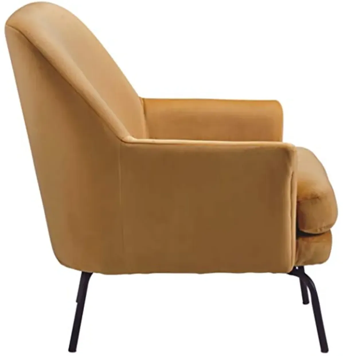 Signature Design by Ashley Dericka Modern Velvet Upholstered Accent Chair, Gold