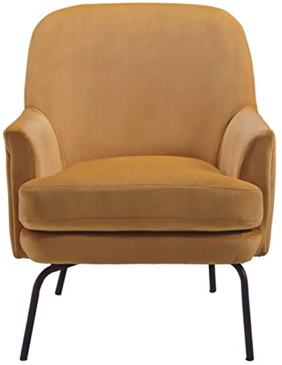 Signature Design by Ashley Dericka Modern Velvet Upholstered Accent Chair, Gold