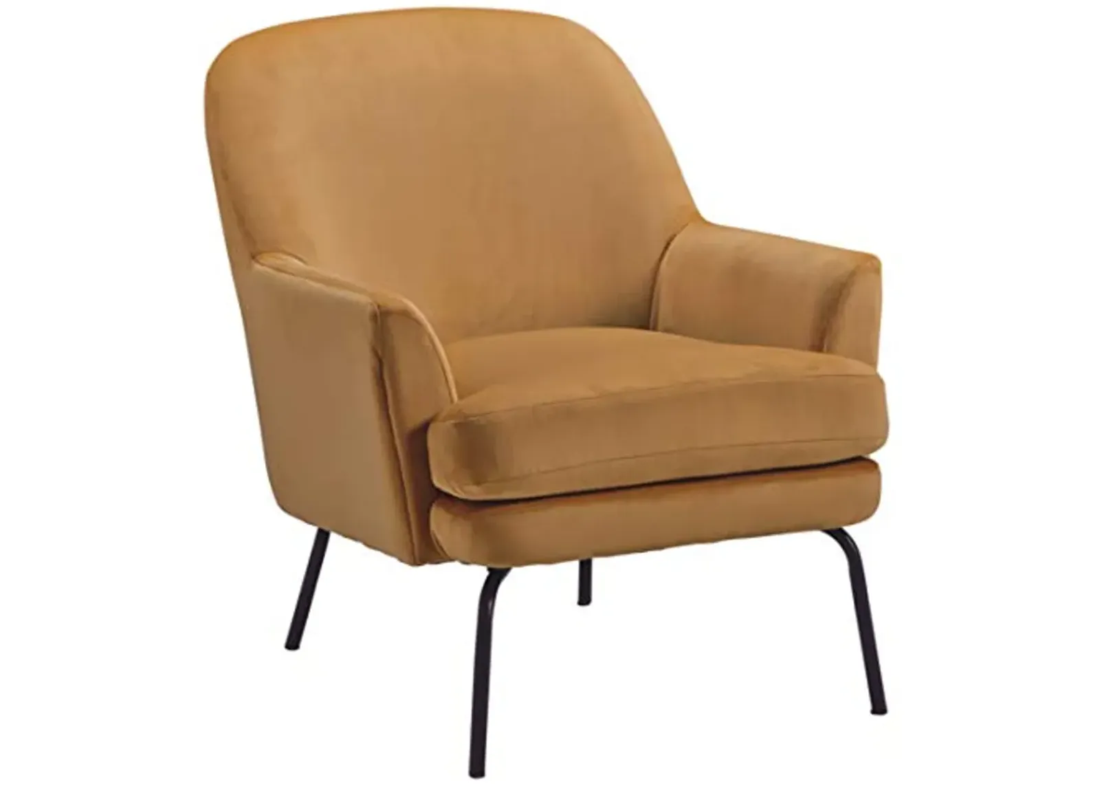 Signature Design by Ashley Dericka Modern Velvet Upholstered Accent Chair, Gold