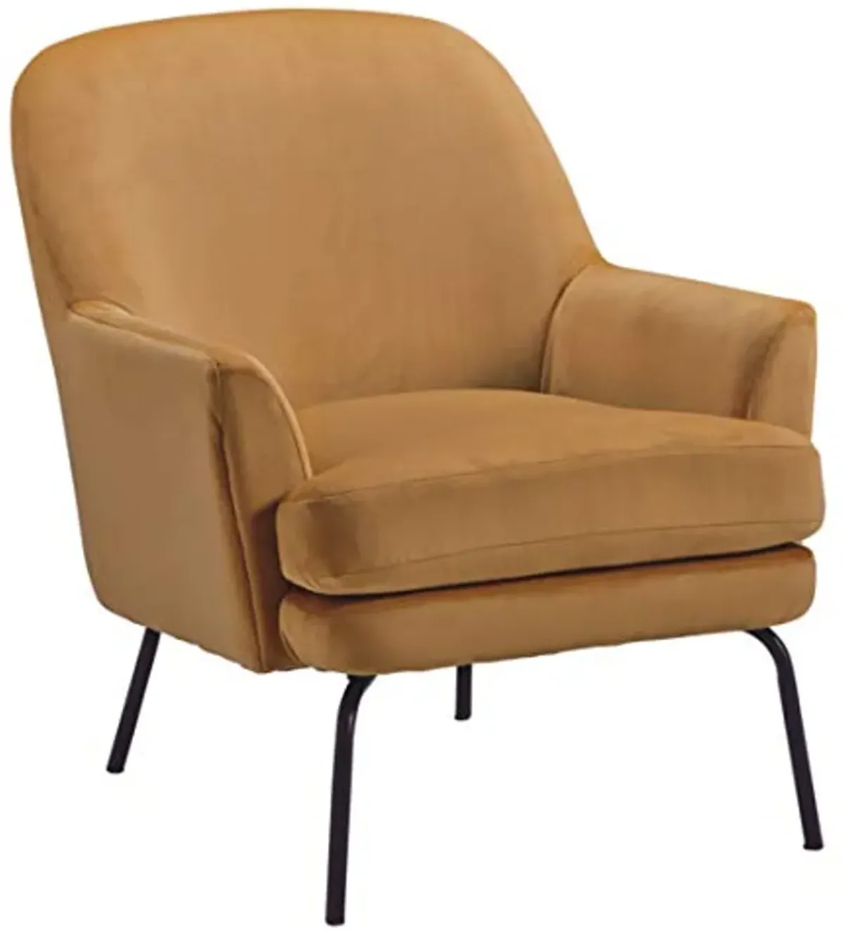 Signature Design by Ashley Dericka Modern Velvet Upholstered Accent Chair, Gold